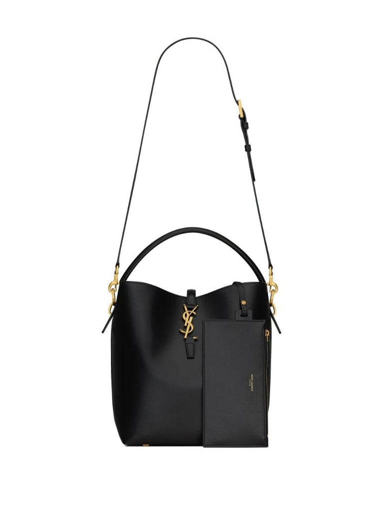 Black Catherin Leather Shoulder Bag