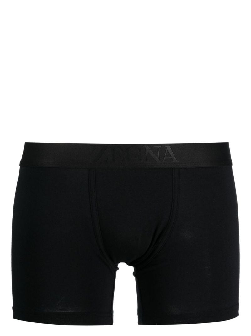 Black Logo Waistband Boxers Set
