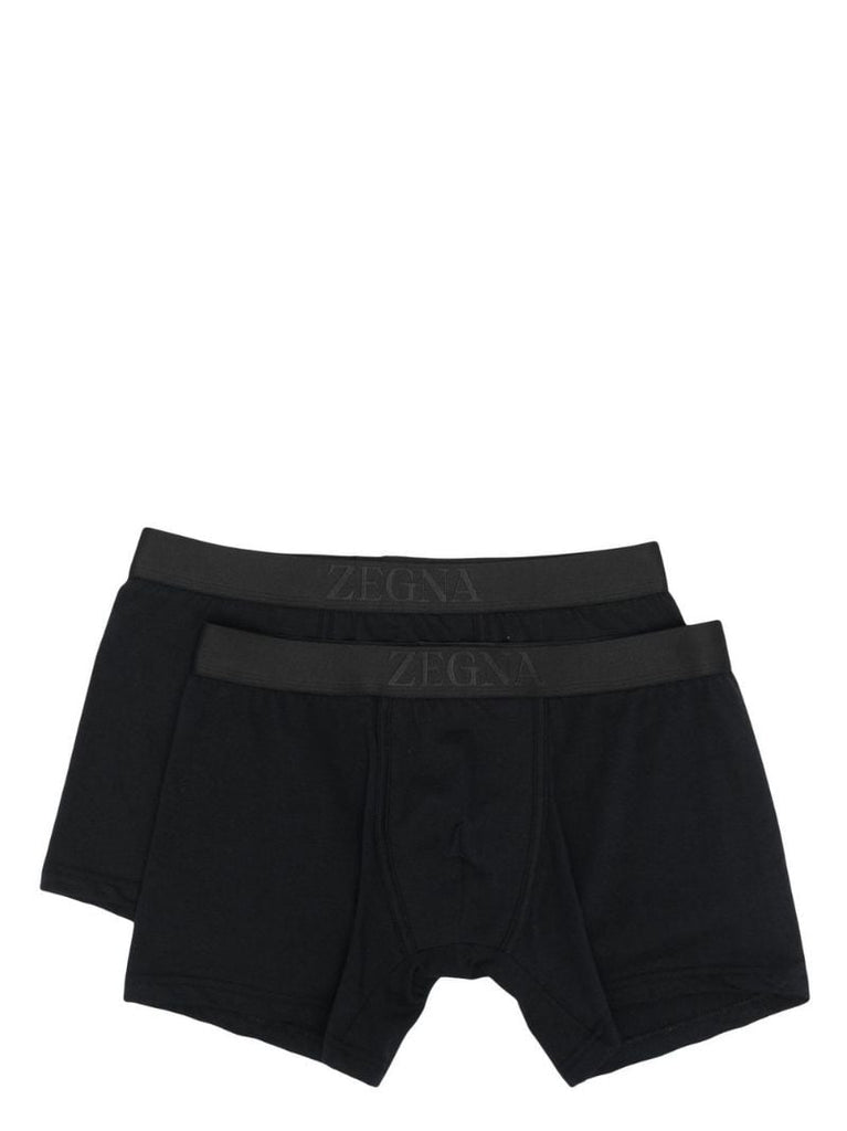 Black Logo Waistband Boxers Set