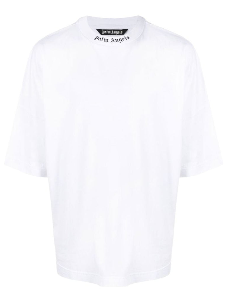 White Logo Print T-shirt