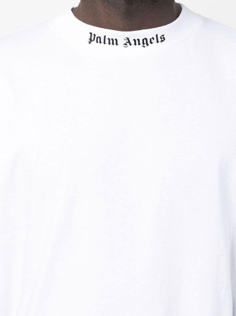 White Logo Print T-shirt