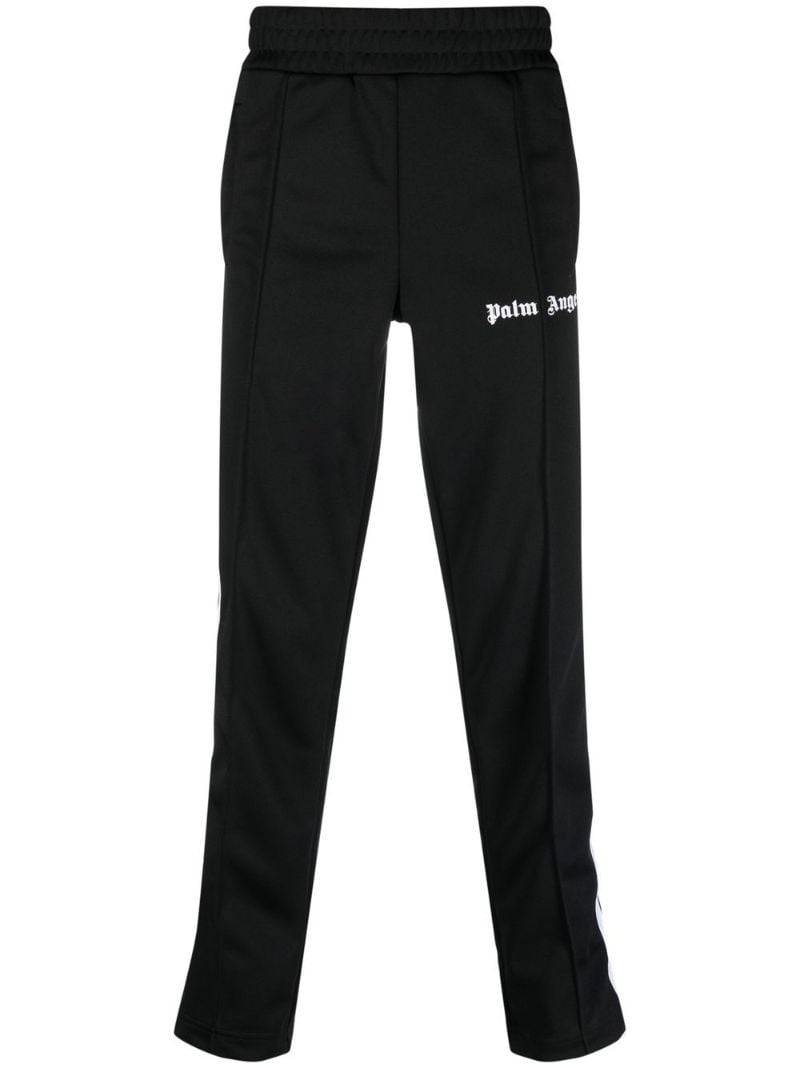 Black Logo Print Track Pants