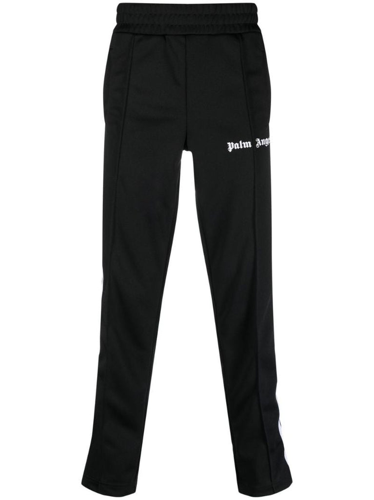 Black Logo Print Track Pants