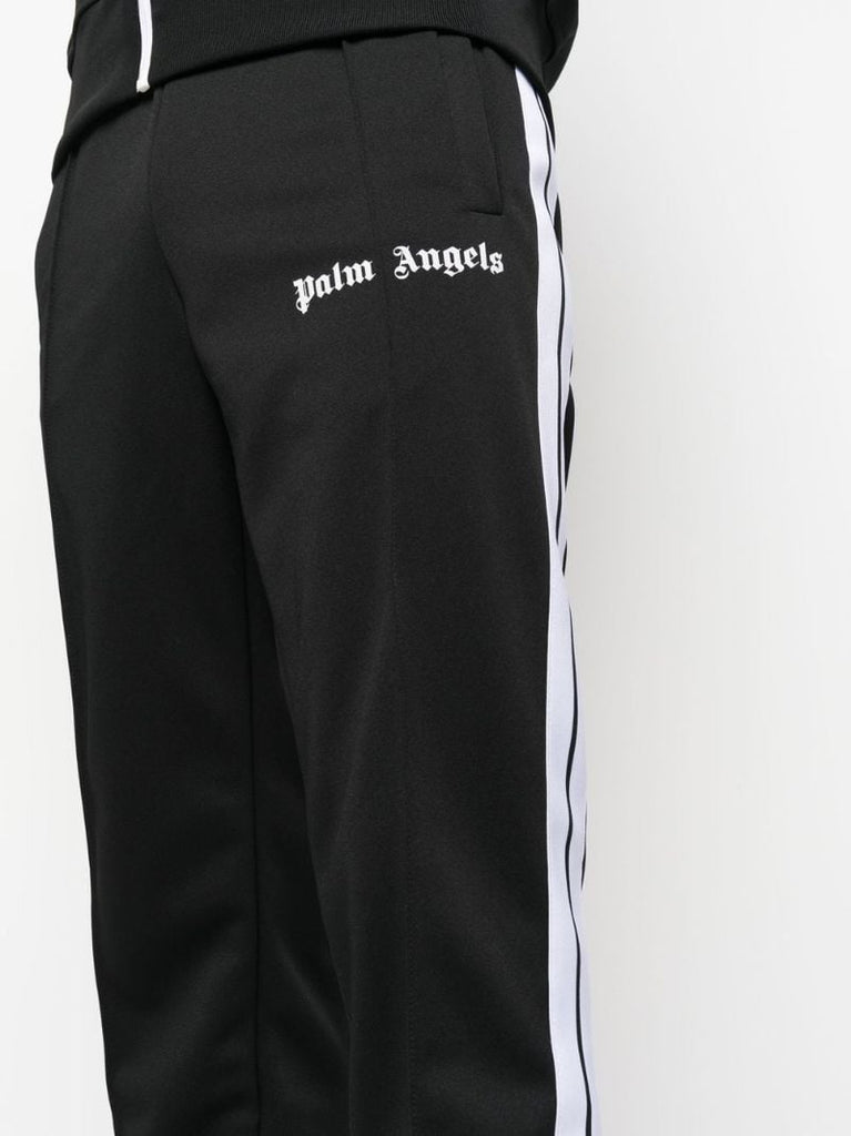 Black Logo Print Track Pants
