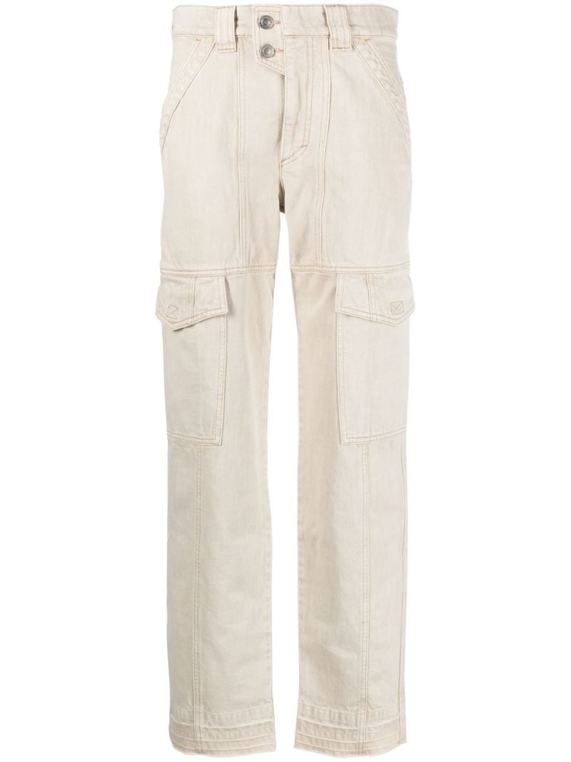 Neutral High-rise Cargo Trousers