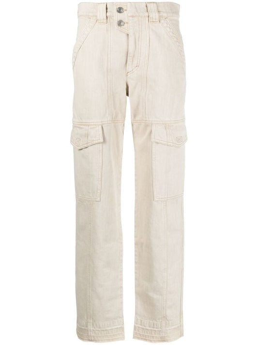 Neutral High-rise Cargo Trousers