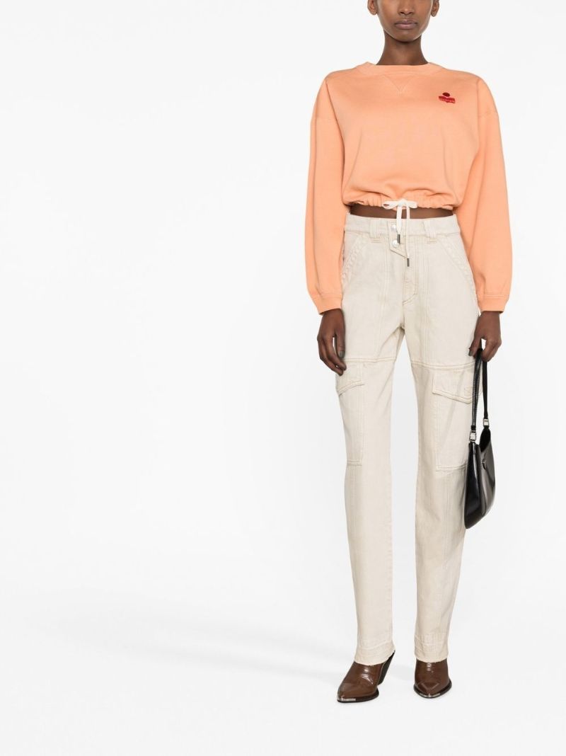 Neutral High-rise Cargo Trousers