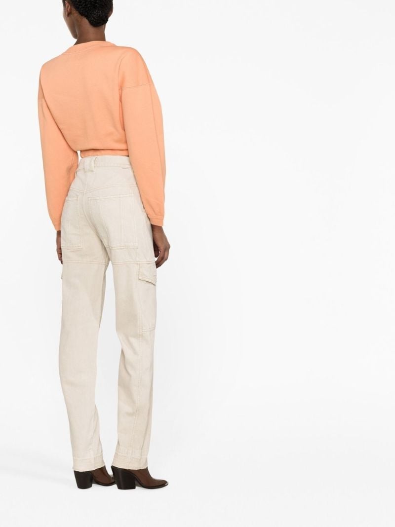 Neutral High-rise Cargo Trousers