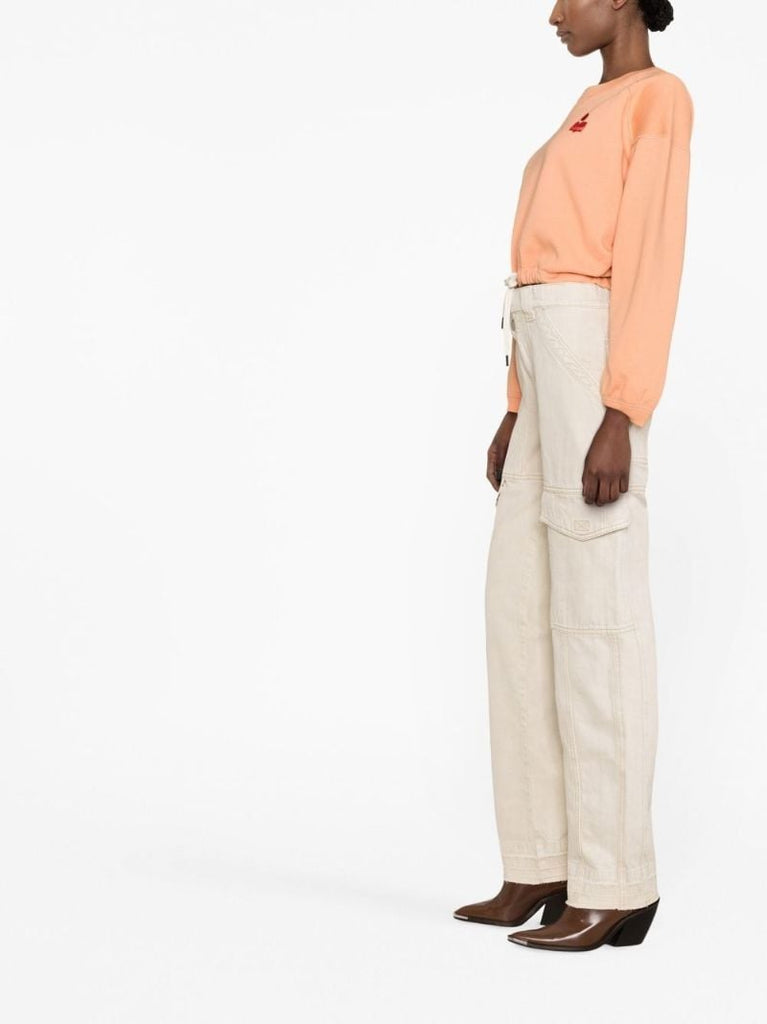 Neutral High-rise Cargo Trousers