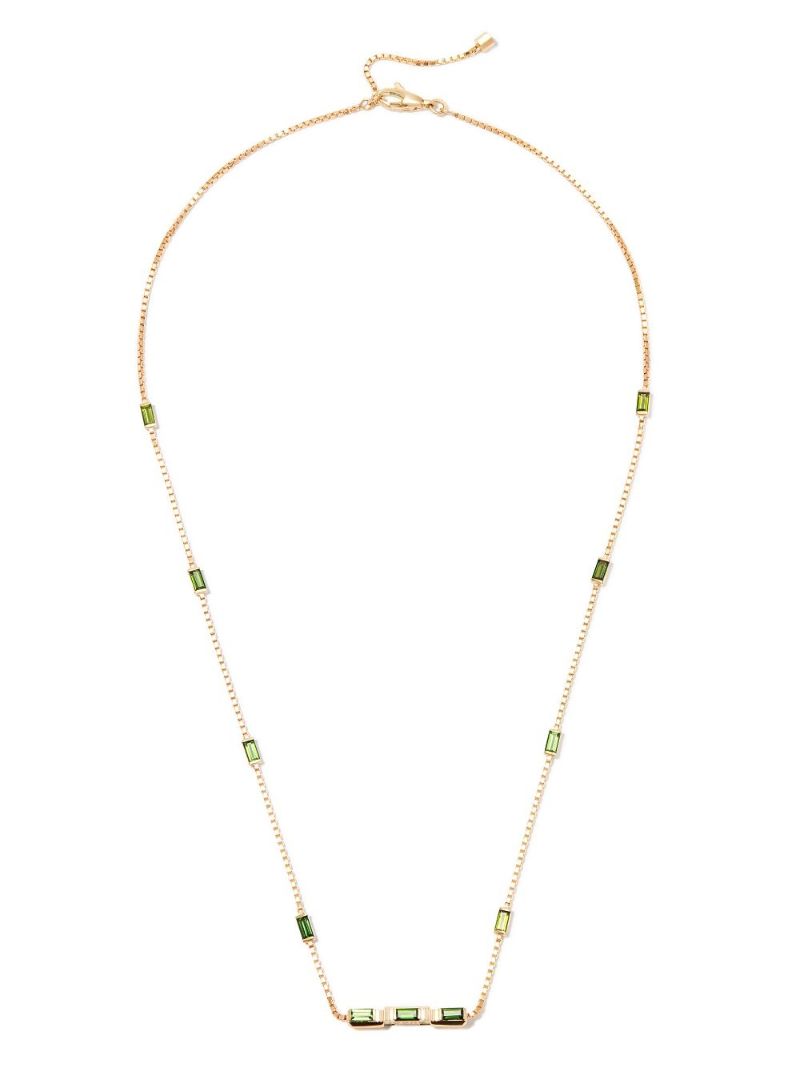 18k Yellow Gold Link to Love Tourmaline Necklace