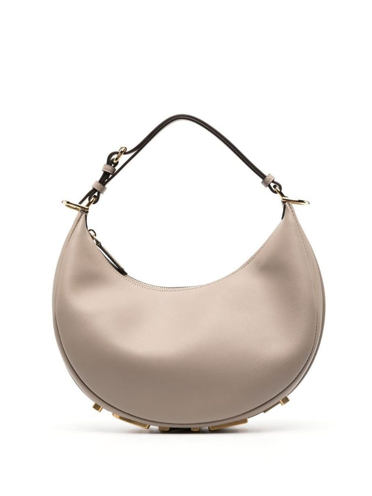 Grey Fendigraphy Small Leather Shoulder Bag