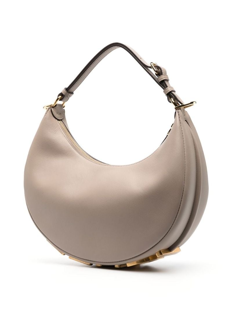 Grey Fendigraphy Small Leather Shoulder Bag