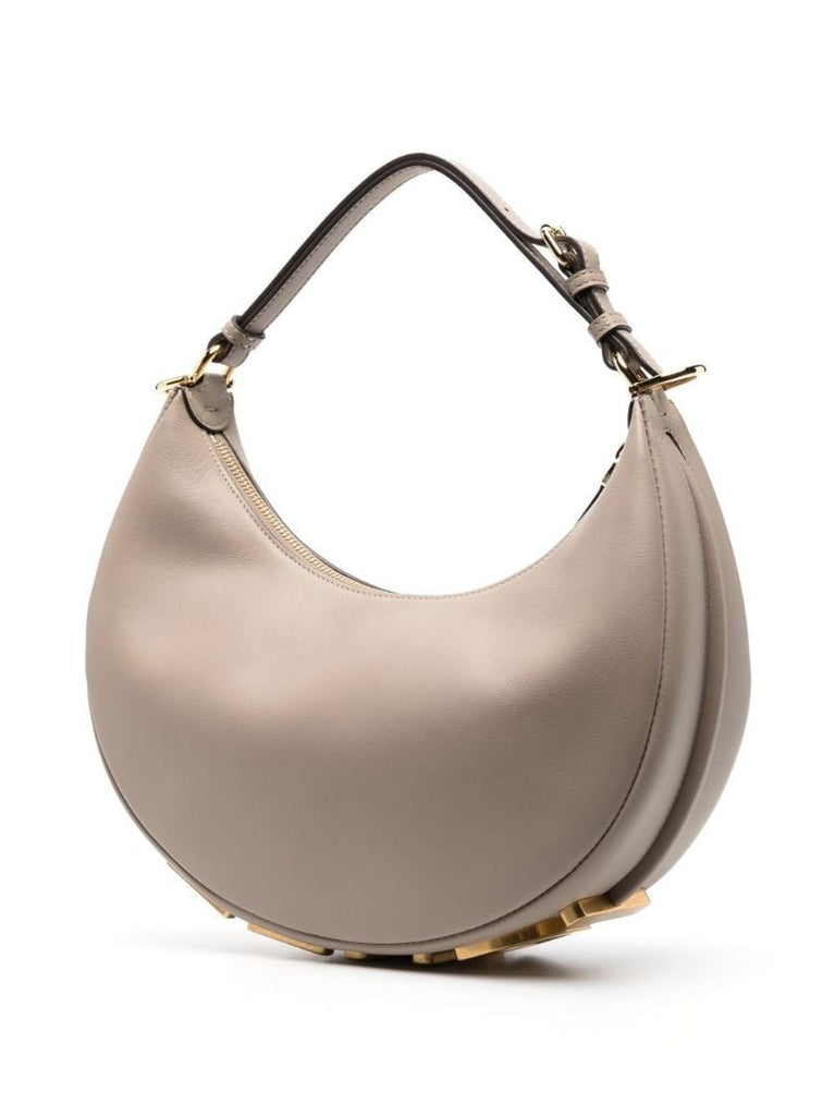 Grey Fendigraphy Small Leather Shoulder Bag
