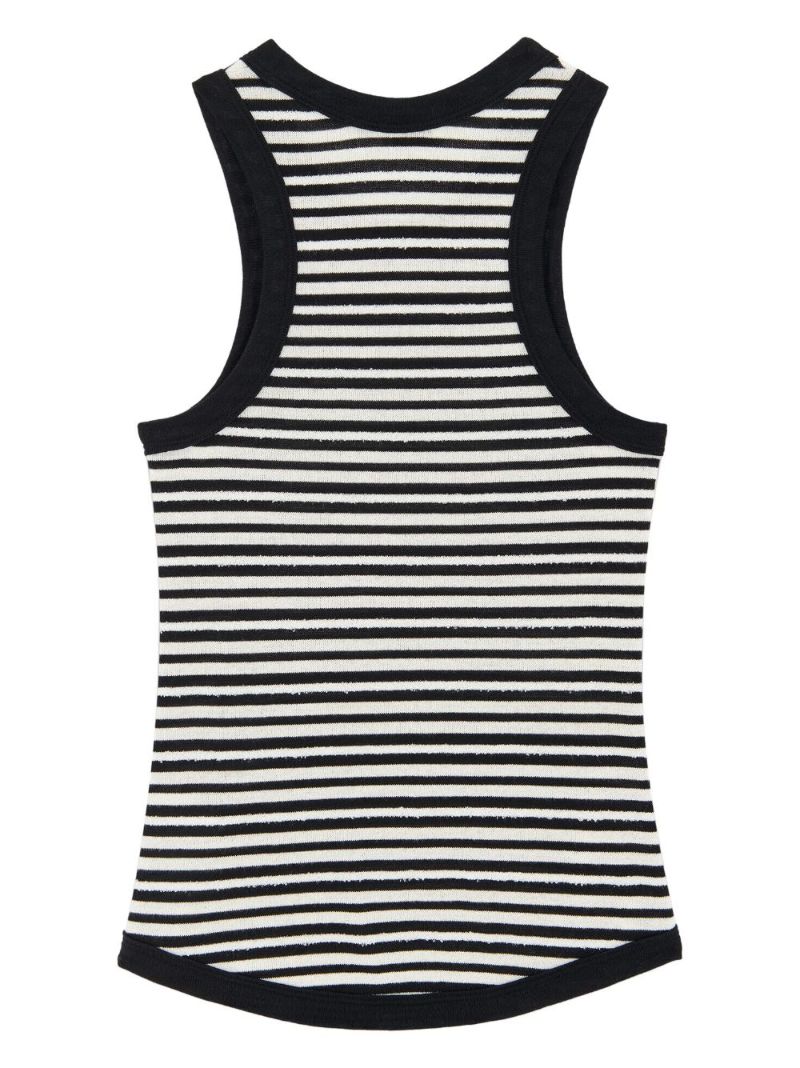 Black Cassandre Striped Tank Top