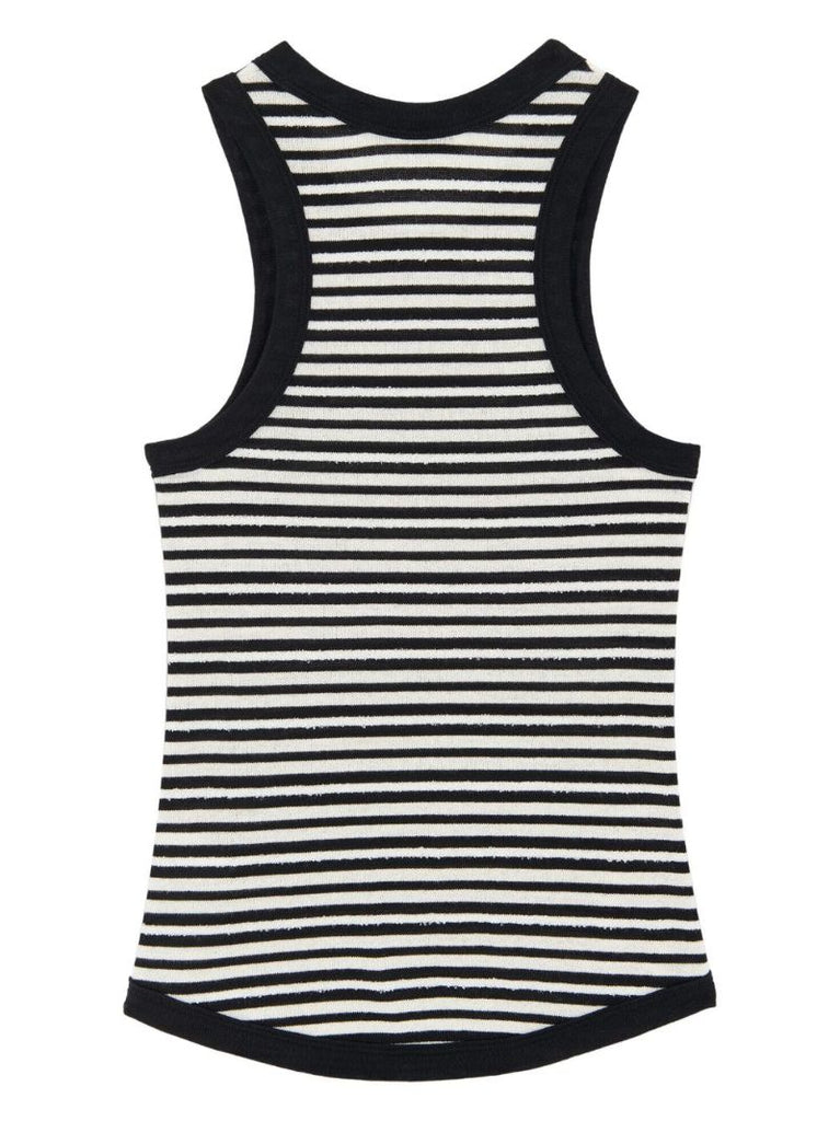 Black Cassandre Striped Tank Top