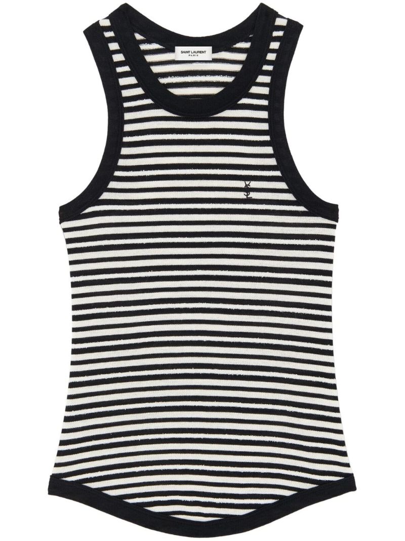 Black Cassandre Striped Tank Top