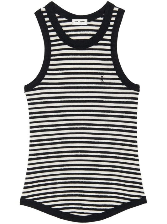 Black Cassandre Striped Tank Top