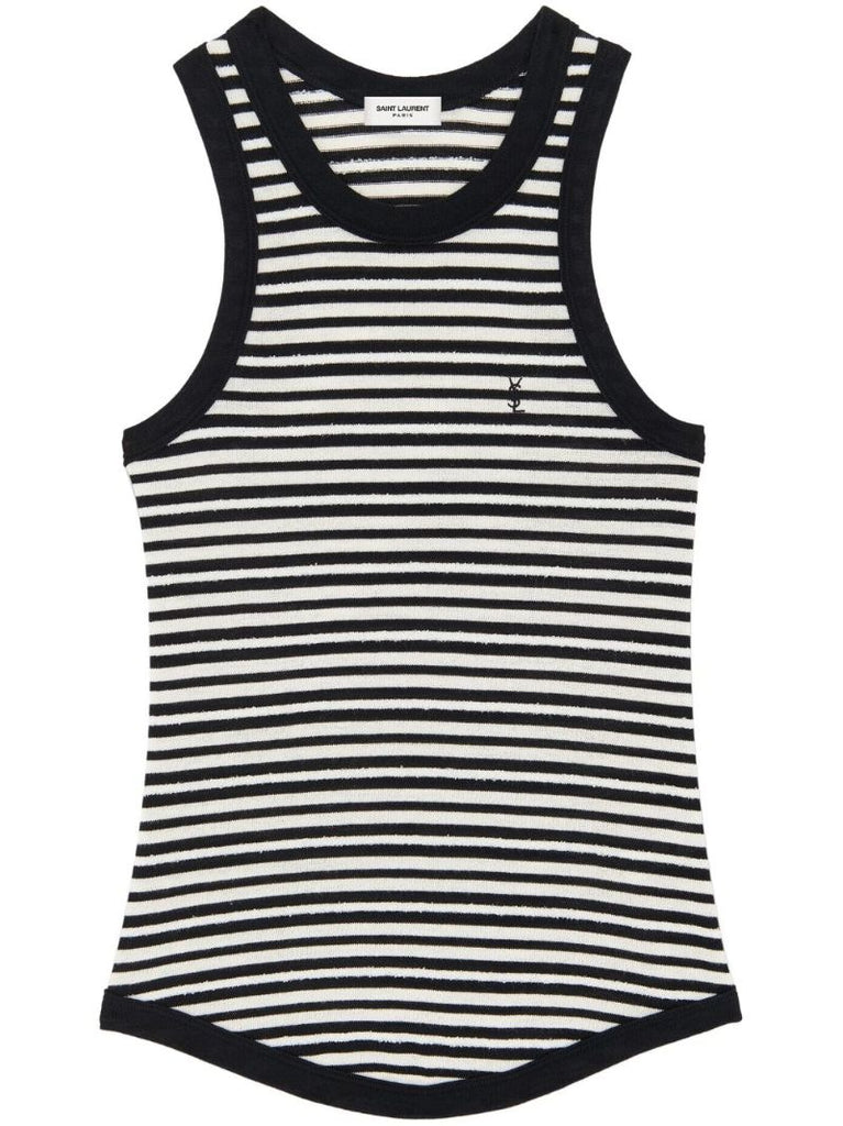 Black Cassandre Striped Tank Top