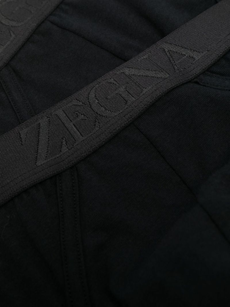 Black Logo Waistband Briefs Set