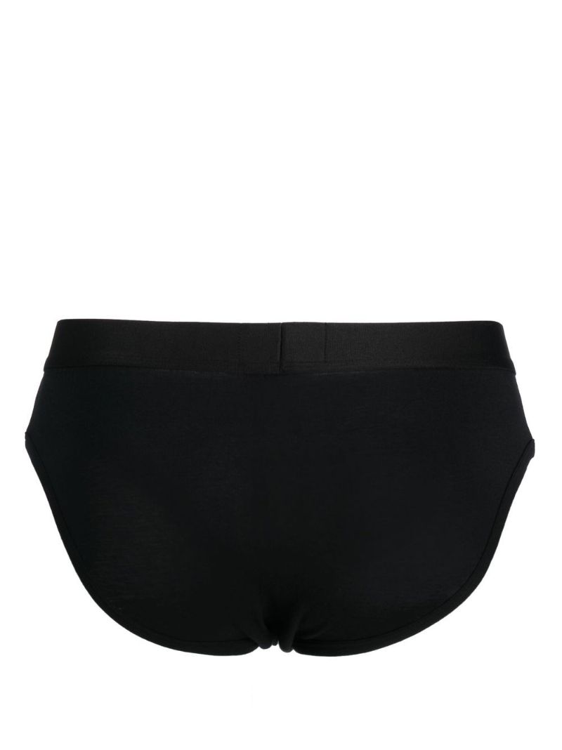 Black Logo Waistband Briefs Set