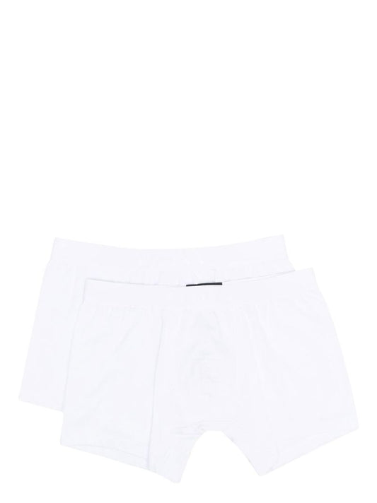 White Logo Waistband Boxers Set