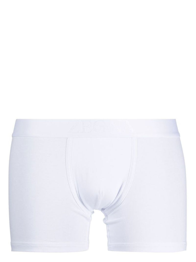 White Logo Waistband Boxers Set