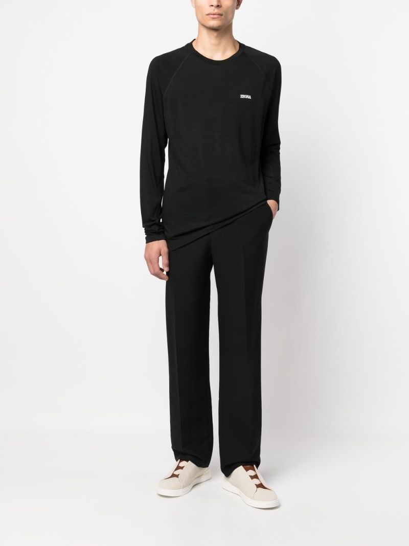 Black Logo Print Cotton Sweatshirt