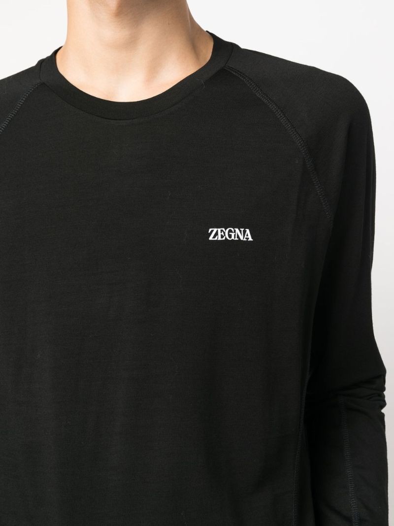 Black Logo Print Cotton Sweatshirt