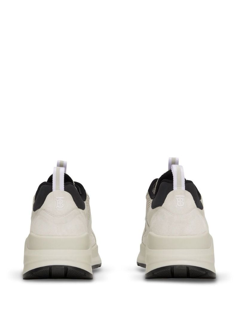 Neutral Vintage Check Mesh Sneakers