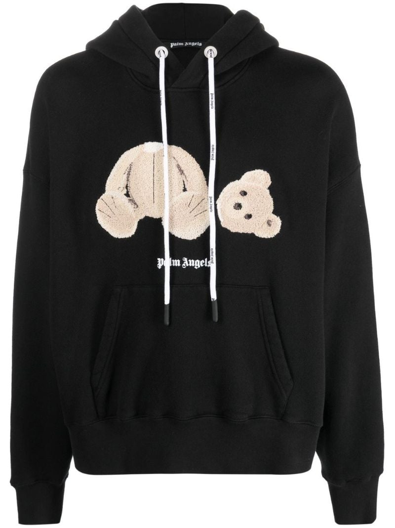Black Teddy Bear Cotton Hoodie