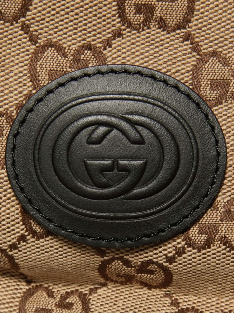Beige Gg Canvas Hooded Padded Jacket