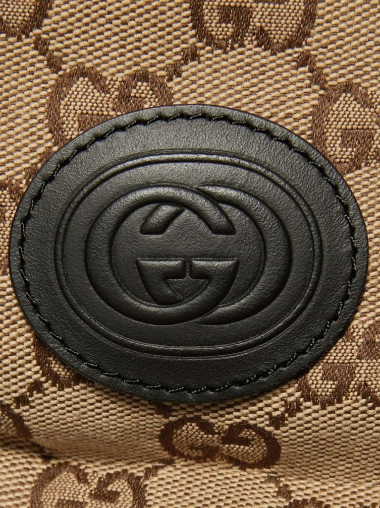 Beige Gg Canvas Hooded Padded Jacket