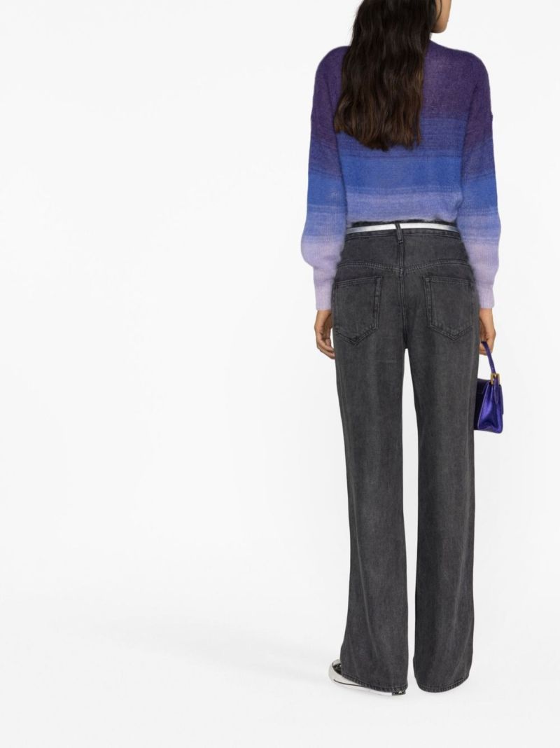 Black Belvira High-rise Bootcut Jeans