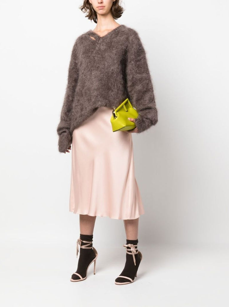 Green Fendi First Small Leather Clutch Bag