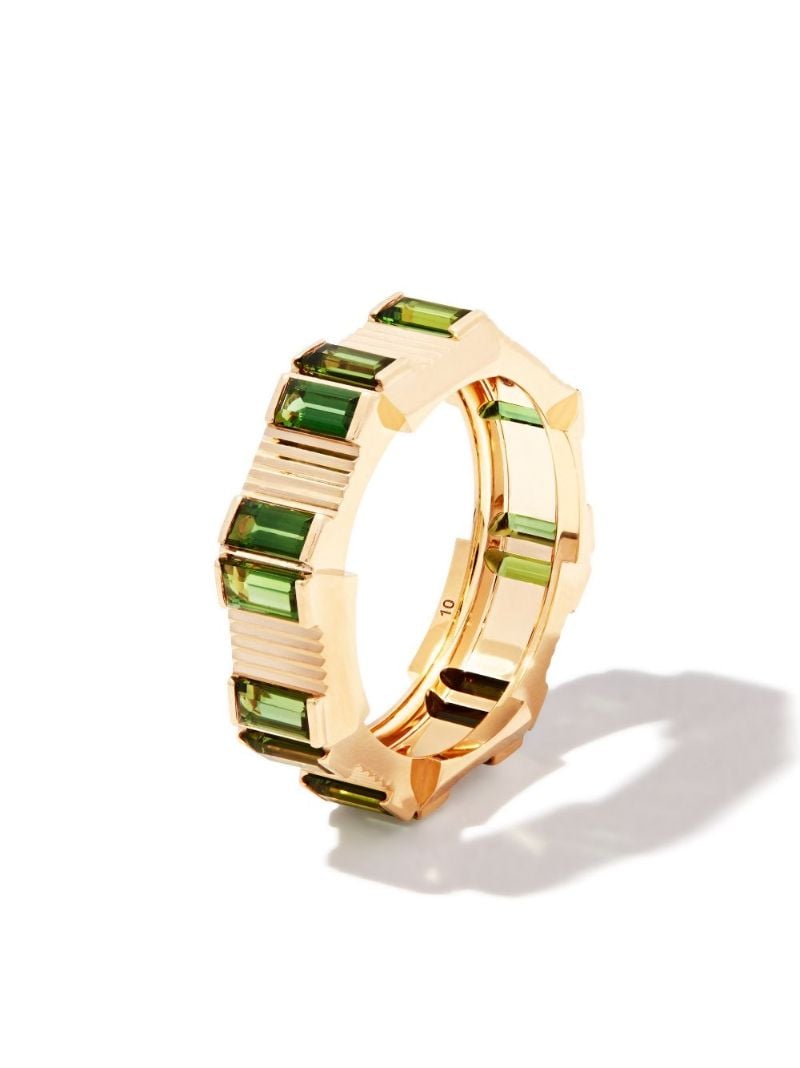 18k Yellow Gold Link to Love Tourmaline Ring