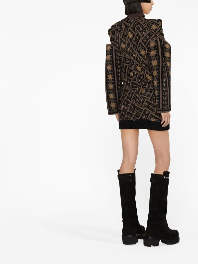Black Interwoven Cut-out Jumper