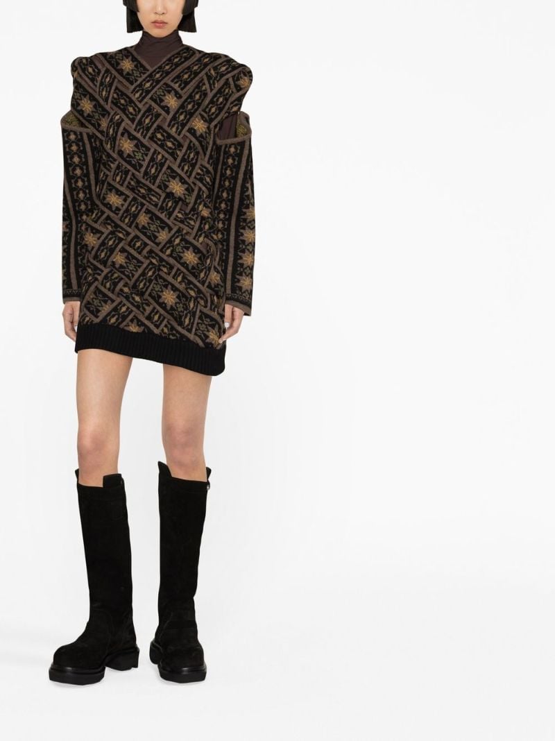 Black Interwoven Cut-out Jumper