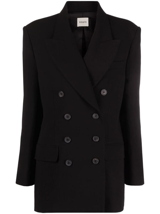 Black Tanner Double-breasted Blazer