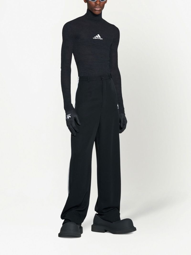 X Adidas Black Logo Embroidered Tailored Trousers