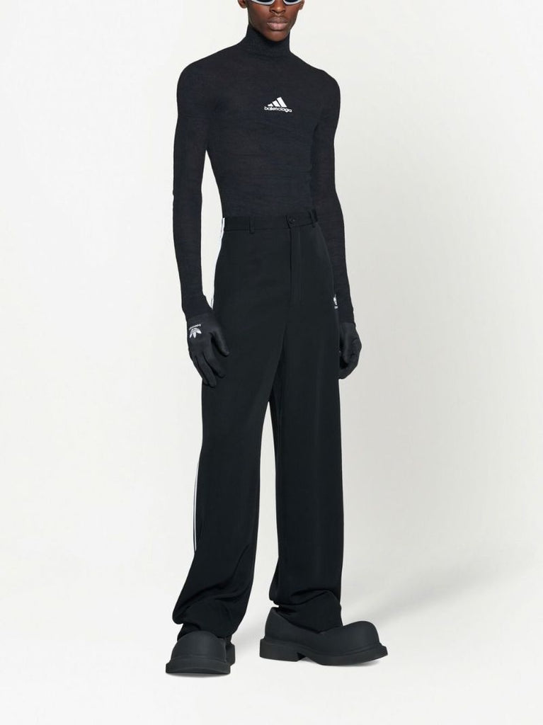 X Adidas Black Logo Embroidered Tailored Trousers