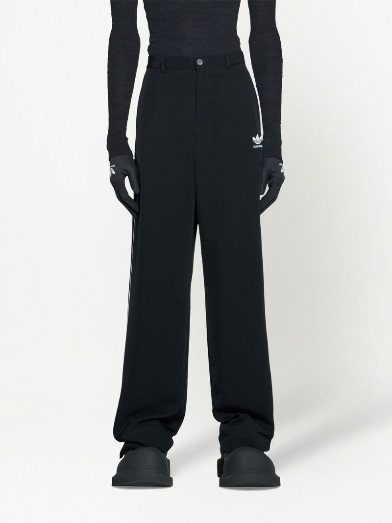 X Adidas Black Logo Embroidered Tailored Trousers