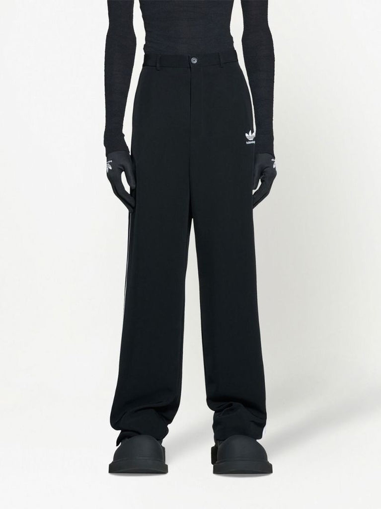 X Adidas Black Logo Embroidered Tailored Trousers