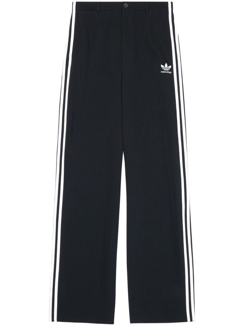 X Adidas Black Logo Embroidered Tailored Trousers