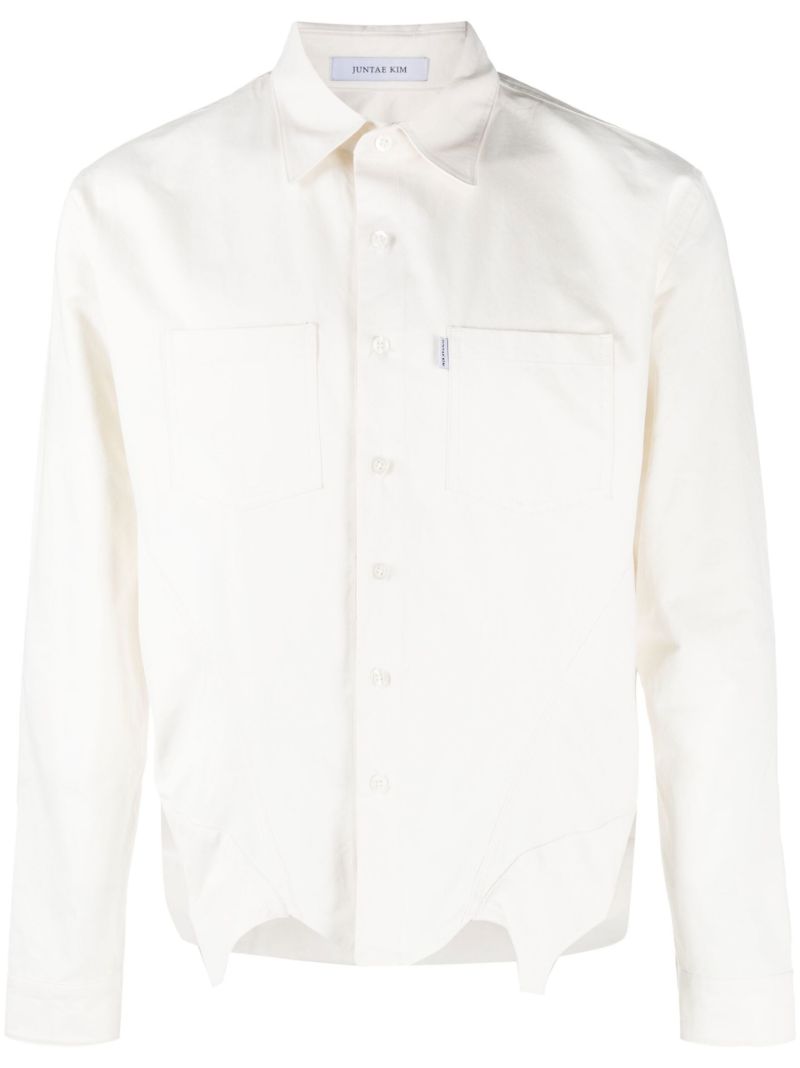 White Cotton Corset Shirt