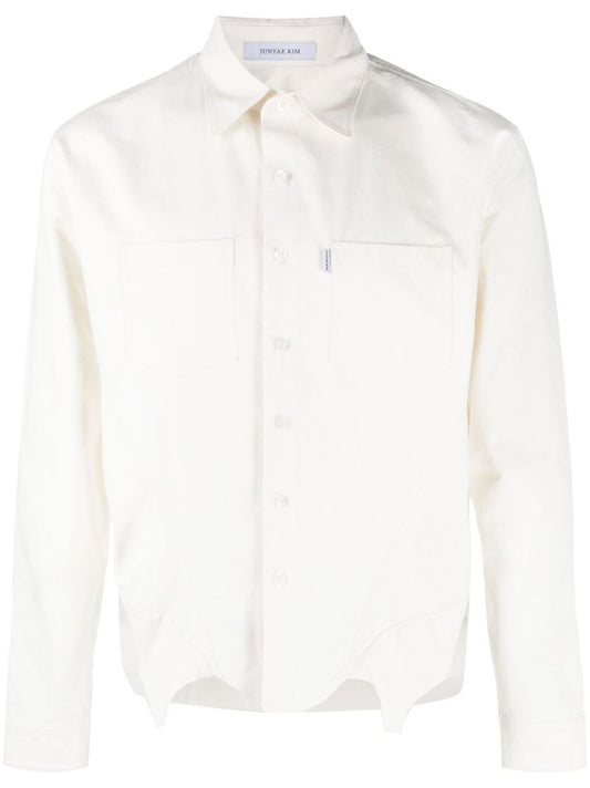 White Cotton Corset Shirt