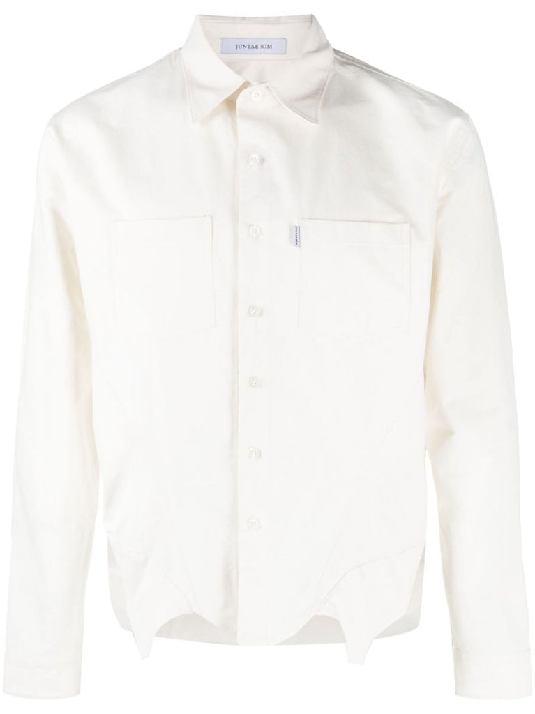 White Cotton Corset Shirt