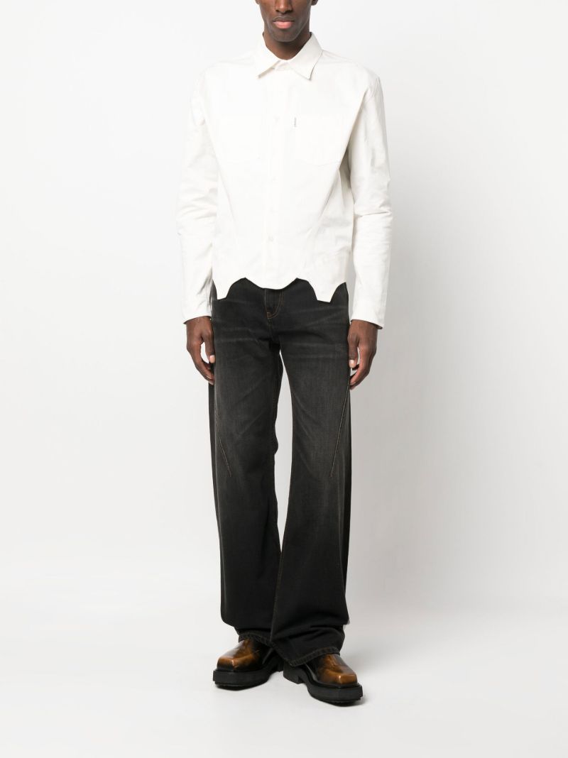 White Cotton Corset Shirt
