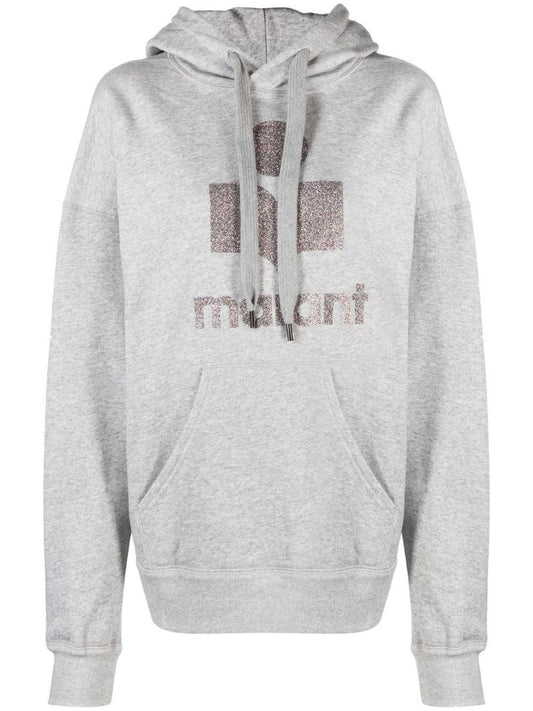 Grey Mansel Logo Cotton Hoodie
