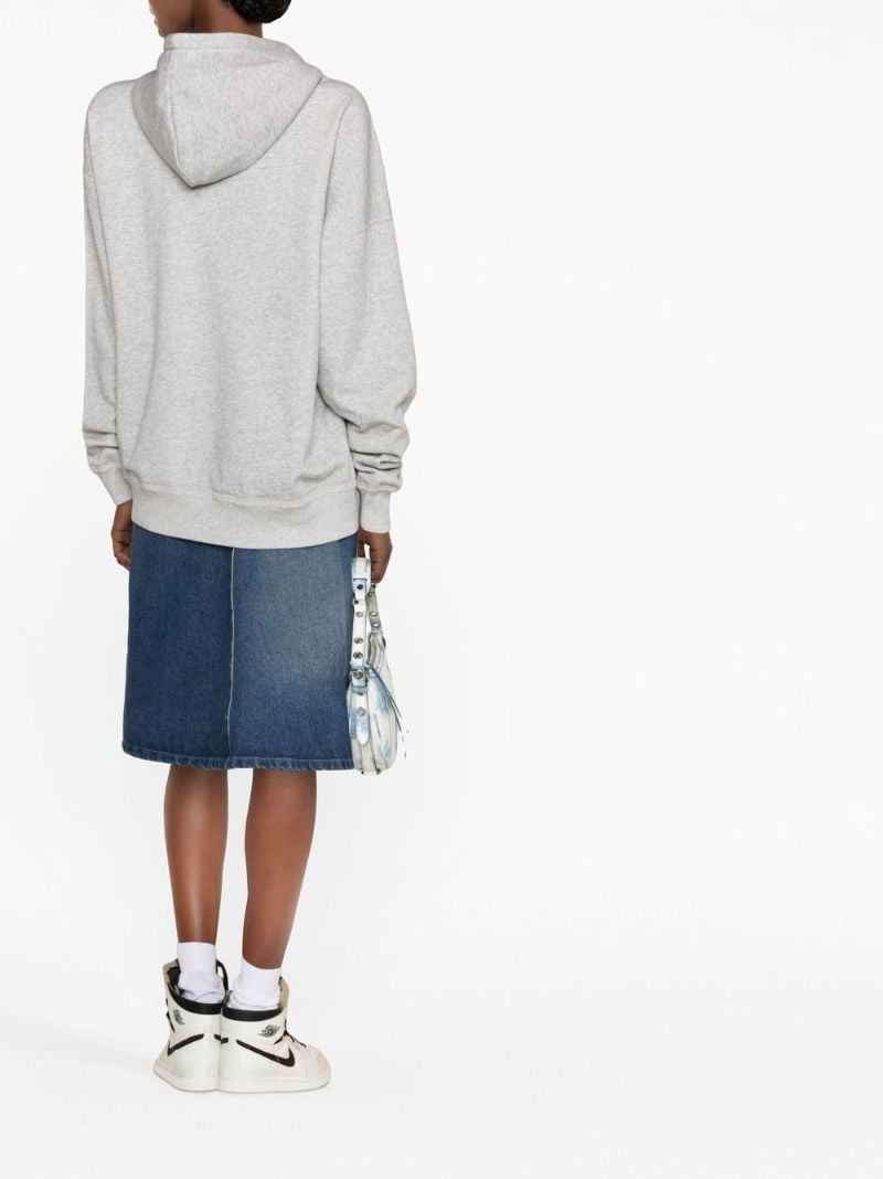 Grey Mansel Logo Cotton Hoodie