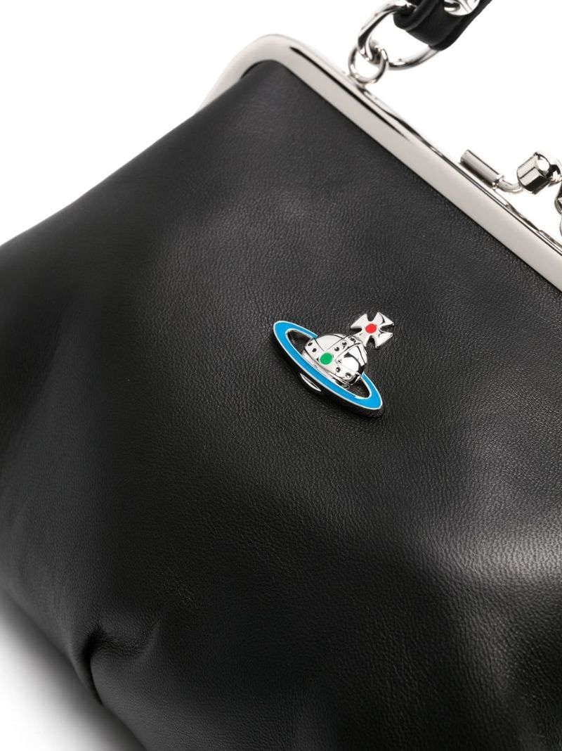 Black Granny Frame Cross Body Bag